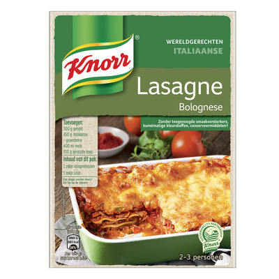 Knorr Wereldgerechten lasagne