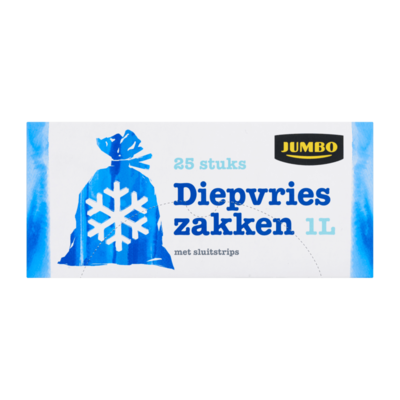 Jumbo Diepvrieszakken met Sluitstrips 1L