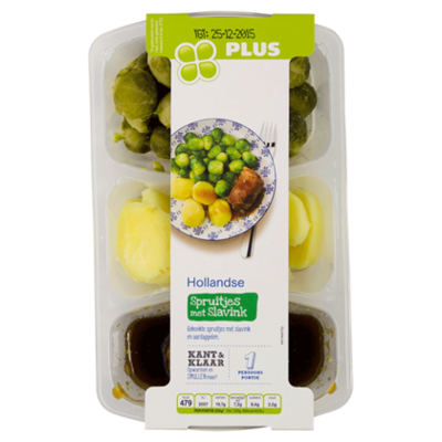 PLUS Spruitjes met slavink en aardappelen