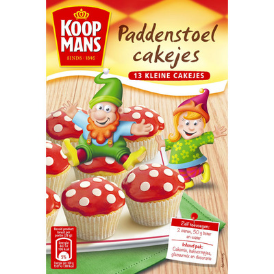 Koopmans Mix voor paddenstoel cakejes