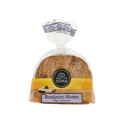 Soma Rozijnen-Noten Rogge-Tarwebrood