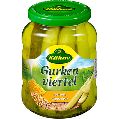 Kuhne Ambachtelijke gurkenviertel zoetzuur