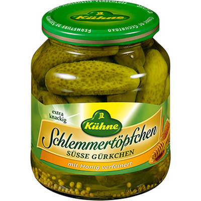 Kuhne Gourmet selection zoete augurken honing