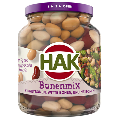 Hak Bonenmix kidney-, reuze-, bruine bonen