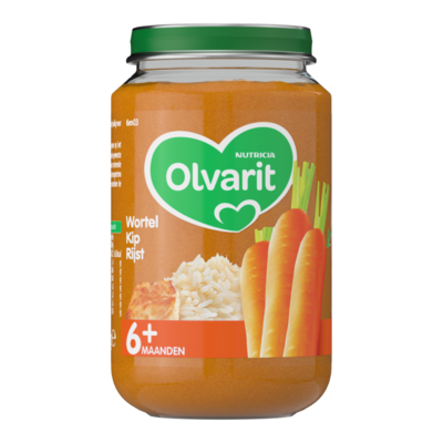 Olvarit Wortel Kip Rijst 6+ Maanden