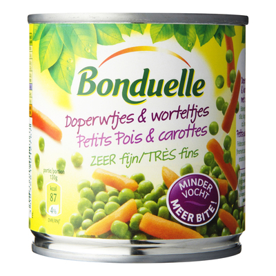 Bonduelle Doperwtjes & worteltjes zeer fijn