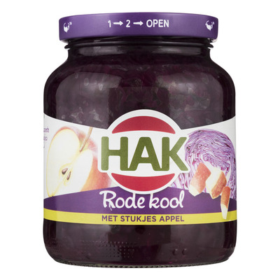 Hak Rode kool met stukjes appel