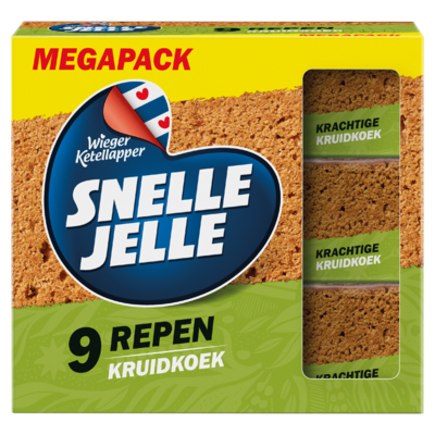 Snelle Jelle Kruidkoek Naturel Mega 9-Pack 630 g