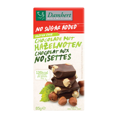 Damhert Hazelnoot melkchoc tagatose suikerbewust