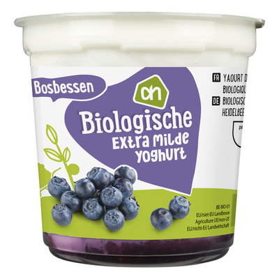 AH Biologisch Extra milde yoghurt bosbes