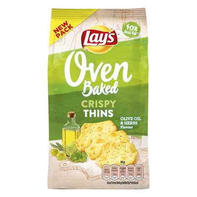 Lay's Oven crispy thins olive oil-herbs