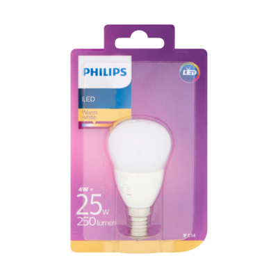 Philips LED Lamp Warm White 4W E