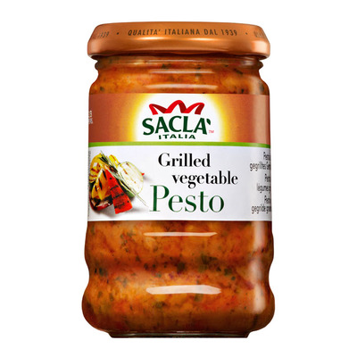 Sacla Pesto grilled vegetables