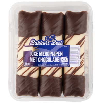 Bakkers Best Luxe mergpijpen met chocolade