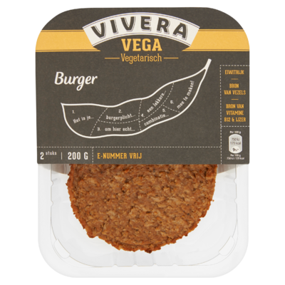 Vivera Vega Vegetarisch Burger 2 Stuks 200 g