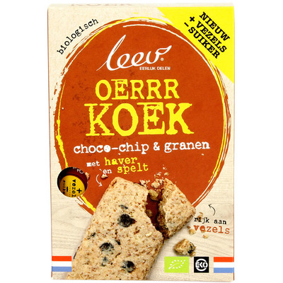 Leev Biologische oerkoek haver-spelt-chocola