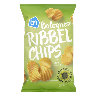 Huismerk Ribbelchips bolognese