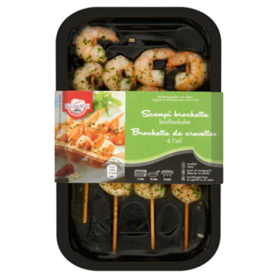 Zeelands Roem Scampi brochette knoflookolie