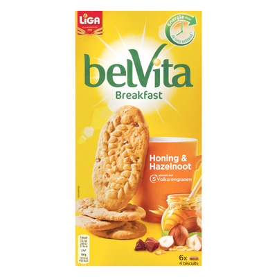 Liga Belvita biscuits honing en hazelnoot
