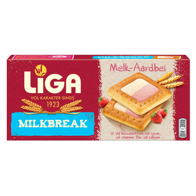 Liga Milkbreak biscuits duo melk-aardbei