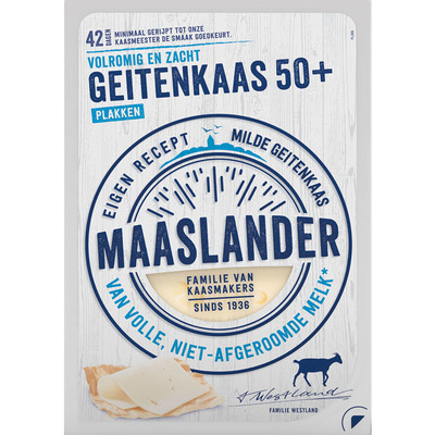 Maaslander Jong belegen geitenkaas plakken
