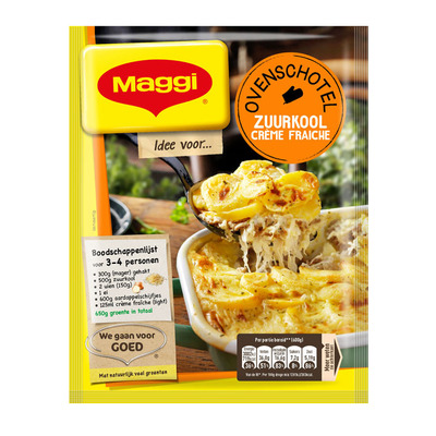 Maggi Ovenschotel zuurkool-crème fraîche