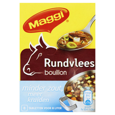 Maggi Rundvlees bouillon minder zout