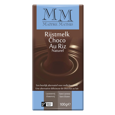 Maitre Mathis Rijstmelk choc. lactosevrije reep