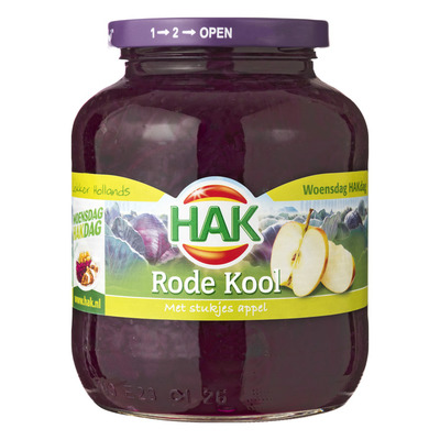 Hak Rode kool met stukjes appel