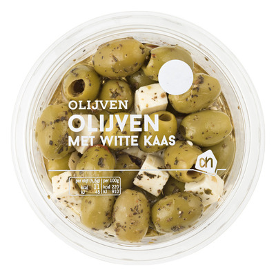 AH Groene olijven met witte kaas