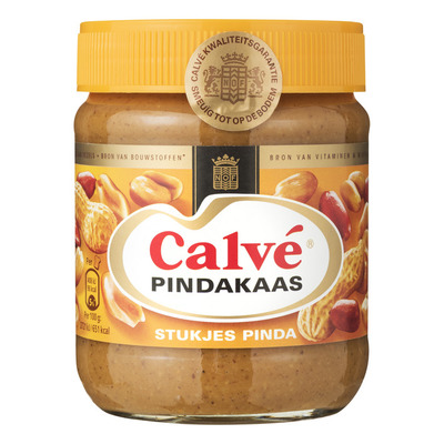 Calvé Pindakaas met stukjes pinda