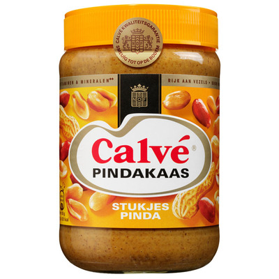 Calvé Pindakaas met stukjes pinda