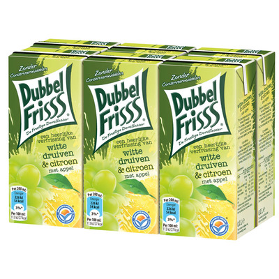 DubbelFrisss Witte druiven & citroen multipack