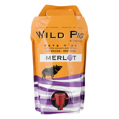 Wild Pig Merlot pouch