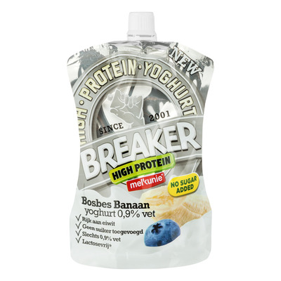 Melkunie Breaker high protein bosbes banaan
