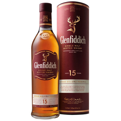 Glenfiddich Single malt Scotch whisky 15 years