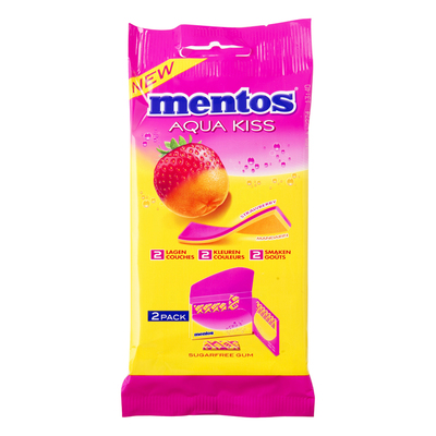 Mentos Gum Aqua kiss strawberry-mandarin
