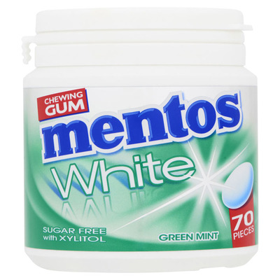 Mentos Gum Bottle white green mint