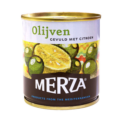 Merza Groene olijven gevuld met citroen