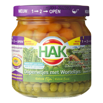 Hak Doperwtjes met worteltjes