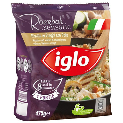 Iglo Roerbaksensatie risotto kipfilet funghi