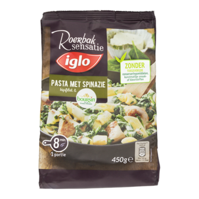 Iglo Roerbaksensatie pasta met spinazie
