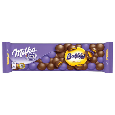 Milka Reep bubbly karamel met luchtbellen