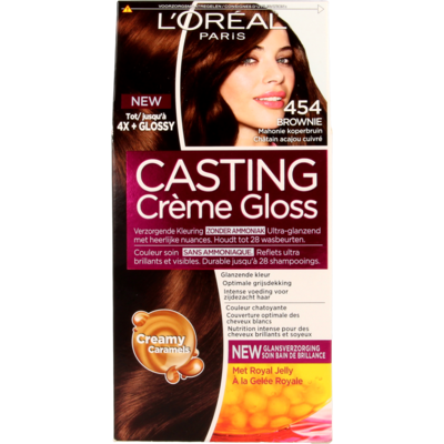 L’Oréal Cast. Crème Gl. 454 Brownie/Mahonie Koperbruin