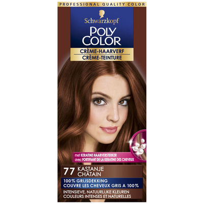 Schwarzkopf Poly Color crème haarverf 77 kastanje