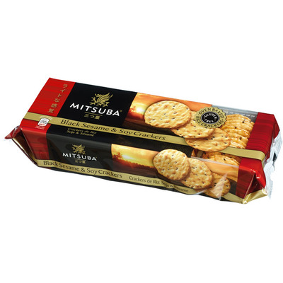 Mitsuba Black sesame & soy crackers