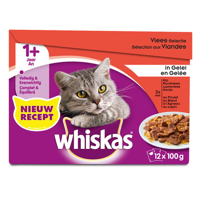 Whiskas Adult vlees selectie in gelei
