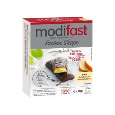 Modifast Protiplus reep met witte en pure chocoladesmaak