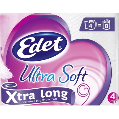 Edet Ultra soft X-tra long 4-laags toiletpap.