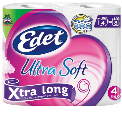 Edet Ultra soft X-tra long 4-laags toiletpap.